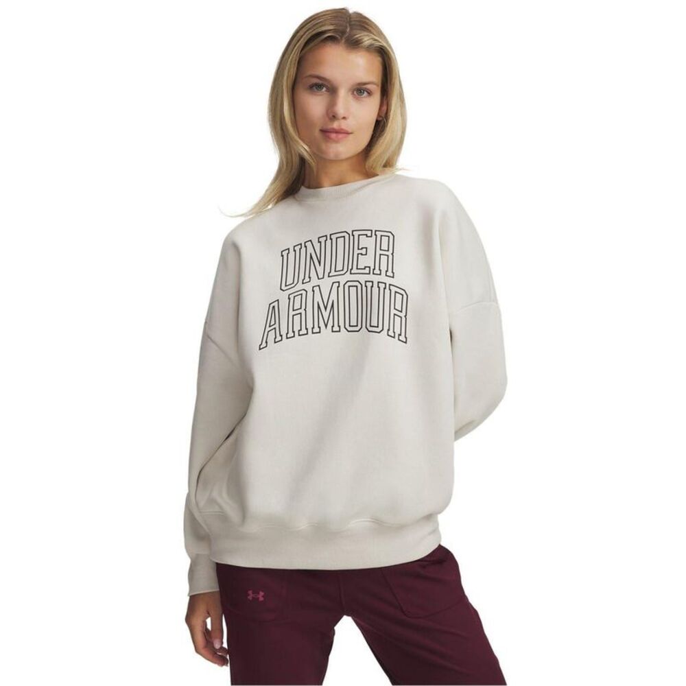 Under Armour Womens/Ladies Rival Fleece Relaxed Fit Sweatshirt / White